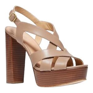 MICHAEL Michael Kors Audrina Platform Sandals in the Size 9.5M in Sahara Color